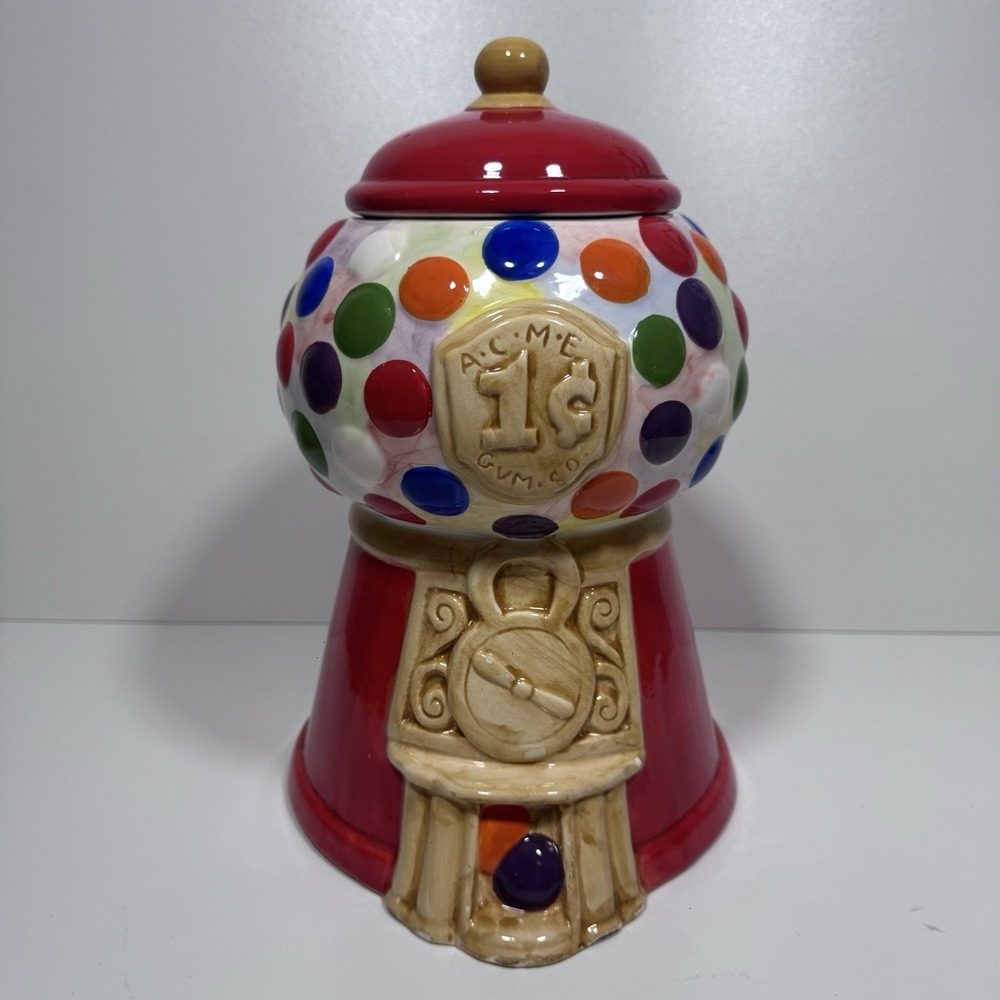 Gumball Machine Cookie Jar Gibson Everyday Ceramic Vintage Y2K Collectible Rare